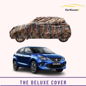 Button to buy product the deluxe cover for Maruti Baleno car