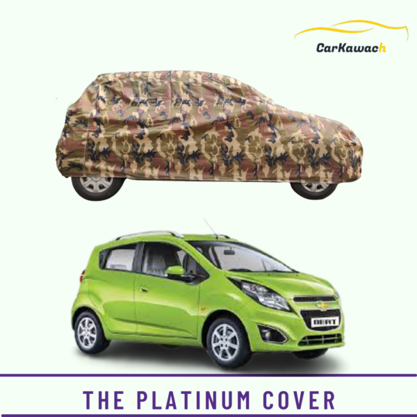 Button to buy product the platinum cover for chevrolet beat car