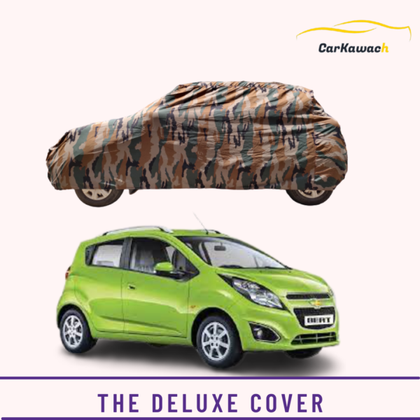 Button to buy product the deluxe cover for chevrolet beat car