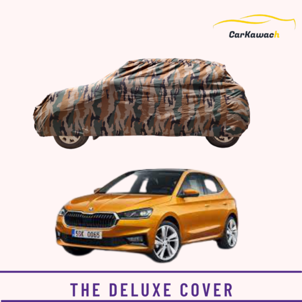 Button to buy product the deluxe cover for Skoda Fabia car