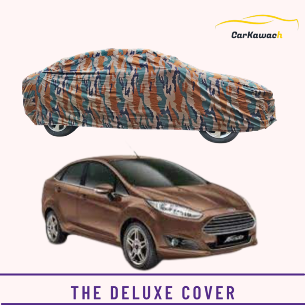 Button to buy product the deluxe cover for ford fiesta car