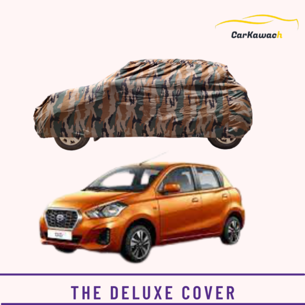 Button to buy product the deluxe cover for datsun go car