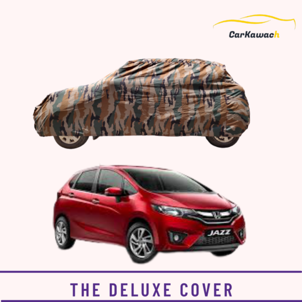 Button to buy product the deluxe cover for Honda Jazz car