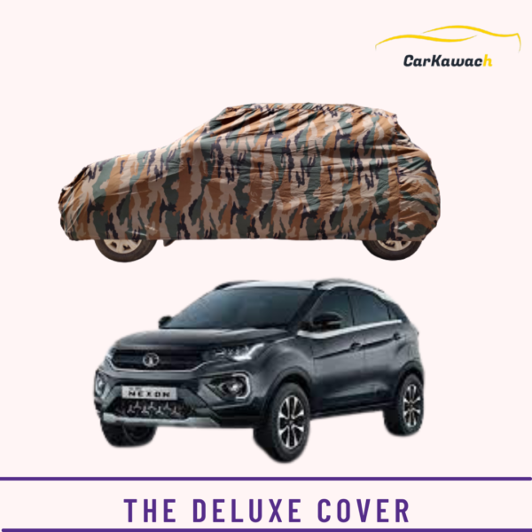 Button to buy product the deluxe cover for Tata Nexon car