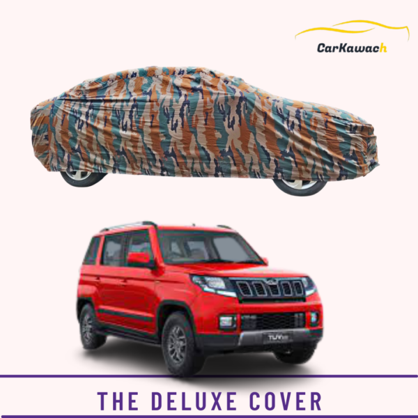 Button to buy product the deluxe cover for mahindra tuv 300 car