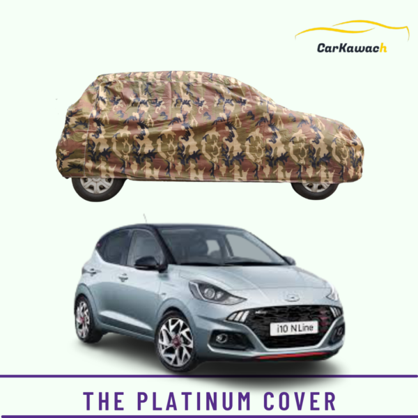 Button to buy product the platinum cover for hyundai i10 car