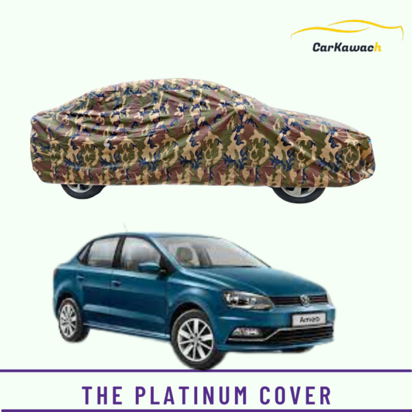 Button to buy product the platinum cover for volkswagon ameo car