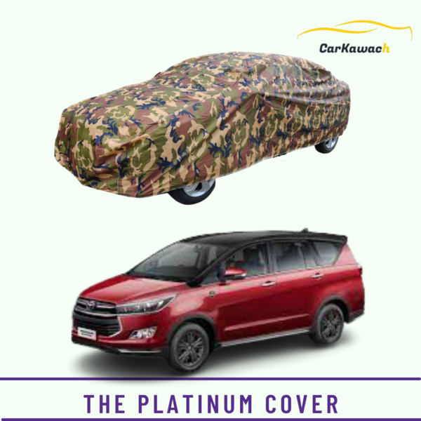 Button to buy product the platinum cover for Toyota Innova Crysta car