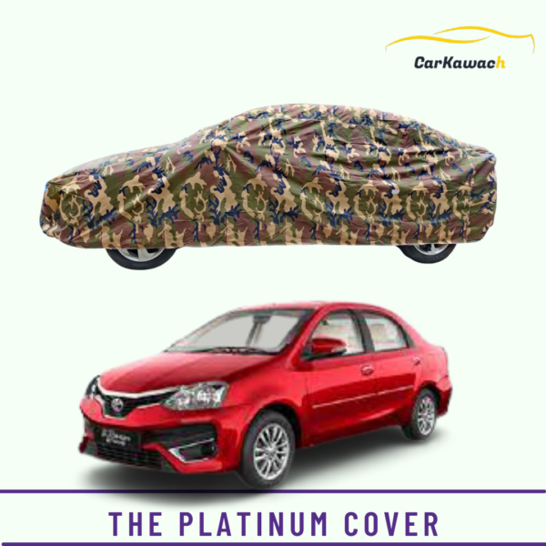 Button to buy product the platinum cover for Toyota Platinium Etios car
