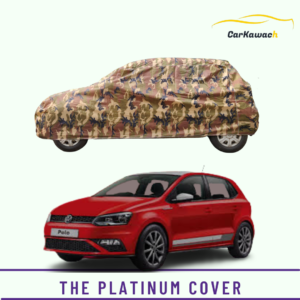 Button to buy product the platinum cover for volkswagon polo car