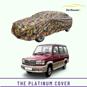 Button to buy product the platinum cover for Toyota Qualis car