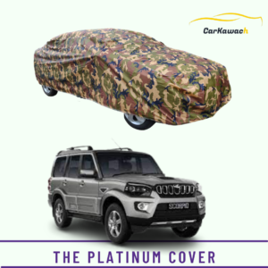 Button to buy product the platinum cover for Mahindra Scorpio car