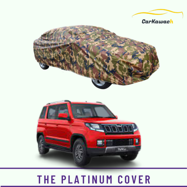 Button to buy product the platinum cover for Mahindra TUV300 car